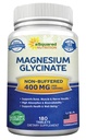 aSquared Nutrition Μαγνήσιο Γλυκινικό 400mg - 180 δισκία - Max Strength Μαγνήσιο Διγλυκινικό συμπλήρωμα - Maximum βιοδιαθεσιμότητα & Απορρόφηση-Non-GMO -No Bufered-Supports Μυς, Οστά & Καρδιά