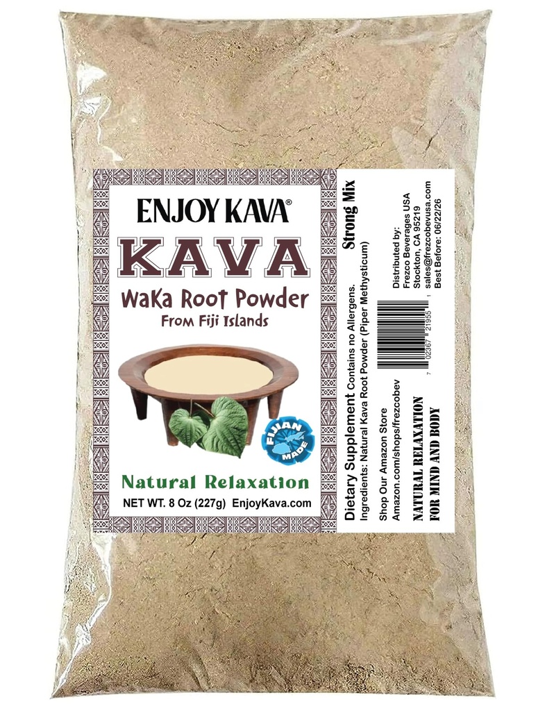100% Noble Kava Root Powder 1/2 Pound (8 Oz) Helps Body Relax to Improve Sleep