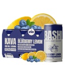 Bashi Kava Drink, Alcohol alternative, Calming Drink Mix for Natural Relaxation & Stress Relief - Plant-Based Kava Extract , Caffeine Free - Blueberry Lemon 8oz - 6 Pack