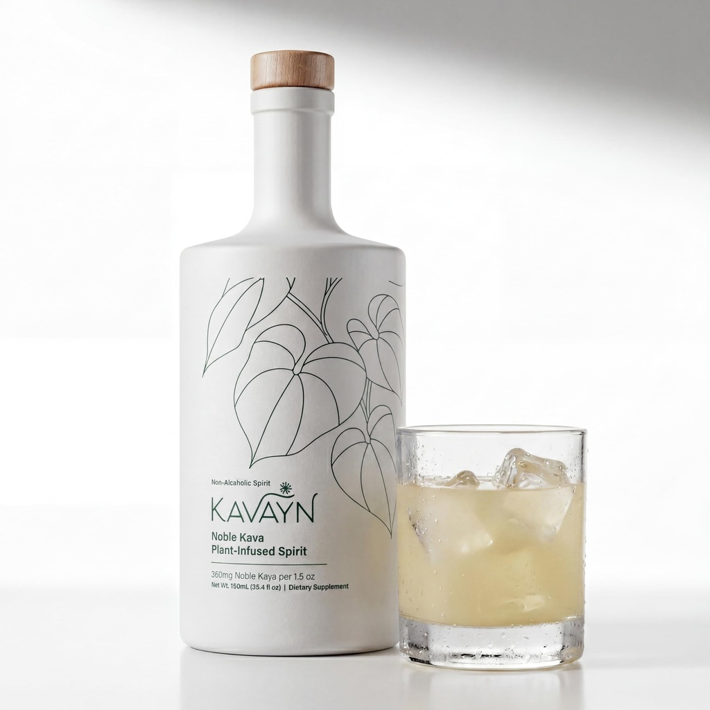 Kavayn | Kava Non-Alcoholic Spirit Drink | Relaxation Support, Cocktail Alternative, All Natural | Unflavored | 750 ml | 17 Servings | 350mg kavalactones per serving