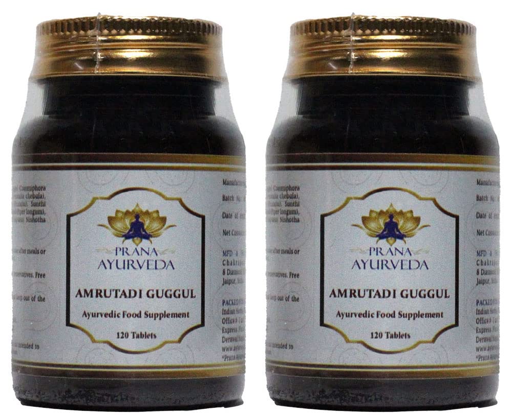 AMRUTADI GUGGULU - 120 Tablets - Traditional Ayurvedic Formula (Pack of 2)