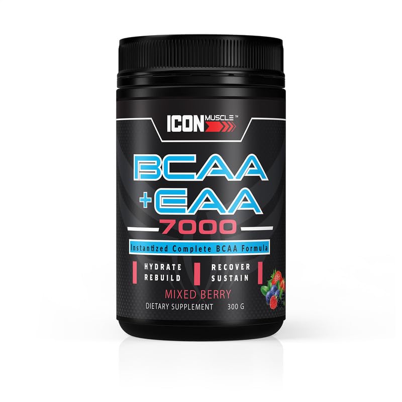 BCAA + EAA | Essential Amino Acid | Branch Chain Amino Acids | Supplement Powder | Muscle Recovery | Hydration | Post Workout | Muscle Strength | Men & Women | 30 Servings