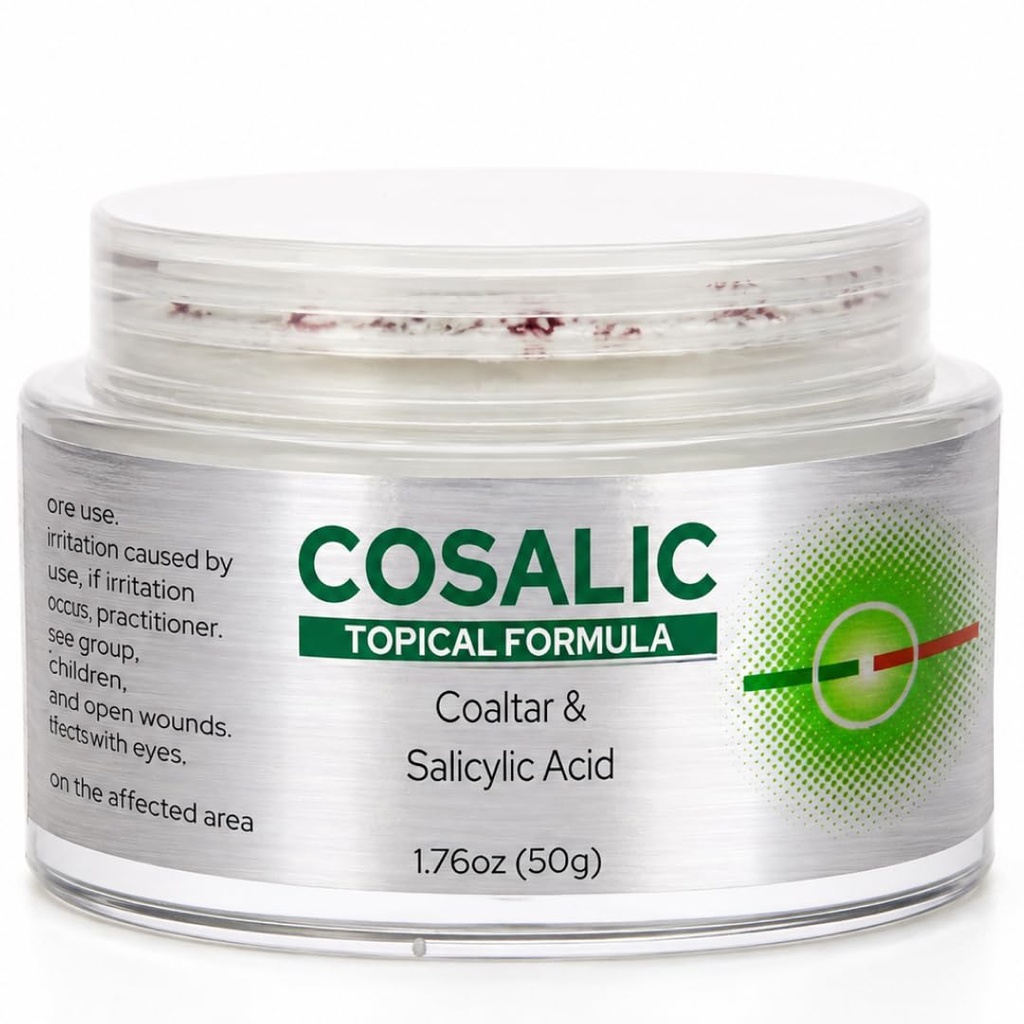 Salve Cosalic Coal Tar & Salicylic Acid Ointment (50 g / 1.76 oz) - Psoriasis Relief Cream for Scaly, Itchy, Flaky Skin