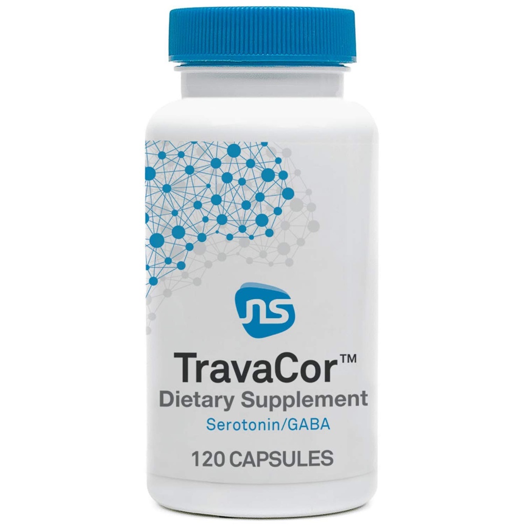 Neuroscience TravaCor - Mood Support Supplement with L-Theanine, 5 HTP, and B Vitamins - GABA and Serotonin for Stress and Emotional Support (120 Capsules)