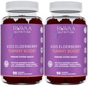 RUWAA NUTRITION Elderberry Gummies for Kids, Vitamin C & Zinc Supplement for Immune Support, Bone, Brain, Lung, Skin, Chewable Children's Immunity Vitamins, Gluten Free, Non-GMO (2)