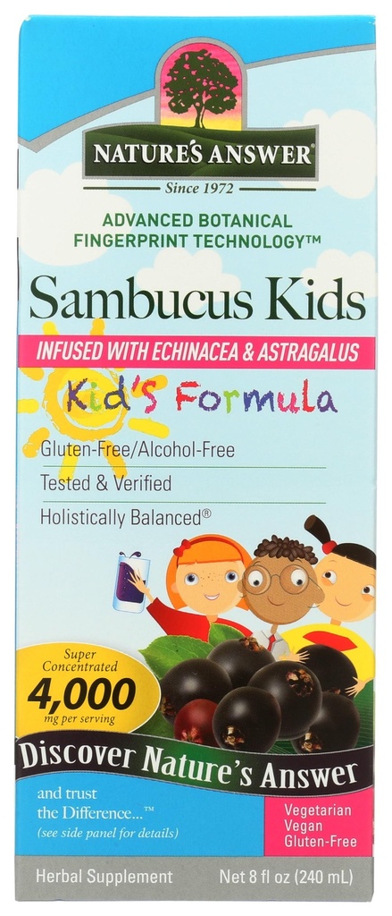 Nature's Answer, Sambucus Kids Formula, 8 Ounce