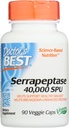 Γιατροί Best Serrapeptase 40.000 SPU, μη ΓΤΟ, Vegan, 90 Veggie κάψουλα (πακέτο του 1)