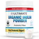 Ultimate Organic Inulin Powder. Make Delicious Probiotic Yogurt with Chicory Root Soluble Prebiotic Fiber. Dietary Supplement for Gut Health. Mix in Coffee, Tea & Smoothies. Low Carb & Keto (12oz)