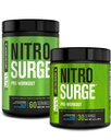 Jacked Factory NITROSURGE Preworkout Supplement - Energy Booster, Instant Strength Gains, Clear Focus & Intense Pumps - ΟΧΙ Booster & Ισχυρή Preworkout Energy Powder - 90 Servings, Blue Raspberry