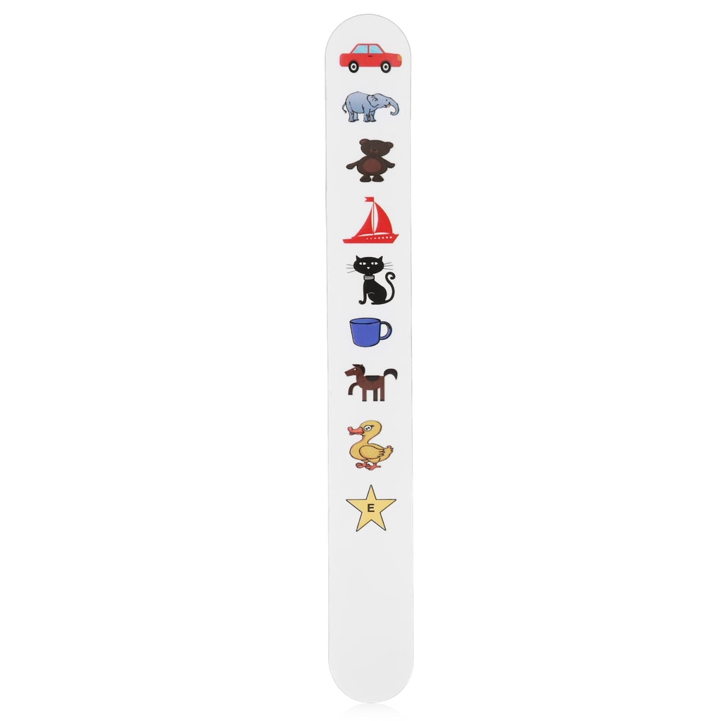 Fixation Stick Vision Tester, Coating Thicken, Clear Colorful Animal Patterns, Kids Vision Optometry Test Card, 2 Sizes(#1)