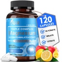 ASSR Triple Magnesium Complex – 300mg συμπλήρωμα μαγνησίου με Γλυκινικό, Μη Ελάσσονα & Κιτρικό – Υποστηρίζει Χαλάρωση, Μυϊκή & Νευρική λειτουργία – Υψηλή απορρόφηση, Vegan, Μη ΓΤΟ, 120 κάψουλες
