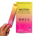 NEOTEIN: Electrolyte Powder Packets, Protein Powder with 10g Protein & Collagen | Hydration Packets - Zero Sugar, NO Fillers, NO Carbs | Strawberry Lemonade | 40 Calories | Keto & Paleo | Pack of 15