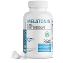 Bronson Μελατονίνη 5mg Γρήγορη Διαλύστε τα δισκία μέντας με βιταμίνη Β6 - Προάγει την χαλάρωση, 360 χορτοφαγικά Μασώμενα Lozenges