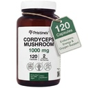 κάψουλες μανιταριών PRISTINE'S Cordyceps - 60 ημέρες προσφοράς 1000 MG - Αθλητική απόδοση, αντοχή και ανοσία συμπλήρωμα προσαρμογών - Αντι γήρανση υποστήριξη Αντιοξειδωτικό