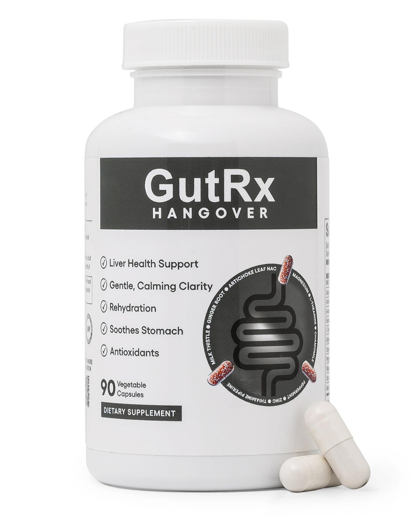 Recovery Support Supplement – Digestive & Nervous System Support with Milk Thistle, NAC, Magnesium & B Vitamins, 30 Servings