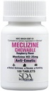 SDA LABORATORIES Meclizine Chewable Tablets, 25mg – Anti-Emetic, Raspberry Flavor – Motion Sickness & Vertigo Relief for Nausea, Dizziness, and Vomiting, 100 Count (1 Pack)