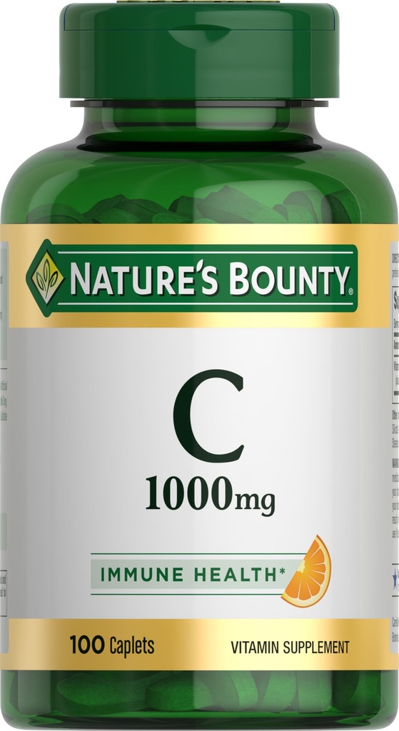 Αυστηρή Βιταμίνη C 1000mg της φύσης, Συμπλήρωμα Ανοσολογικής Υποστήριξης, Ισχυρό Αντιοξειδωτικό, 1 Pack, 100 Caplets