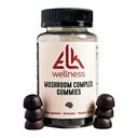 Mushroom Complex Gummies 10-in-1 Blend - Lion’s Mane Cordyceps Reishi Nootropic for Brain Focus Memory & Mental Clarity - Cognitive Support Supplement - Raspberry Flavor - 60 Count
