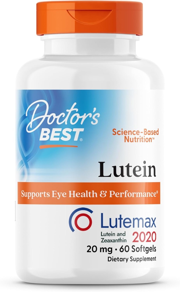 Γιατροί Best Lutein, Υποστηρίζει την υγεία και την απόδοση των ματιών, μη ΓΤΟ, Χωρίς γλουτένη, 20 mg, 60 Softgels