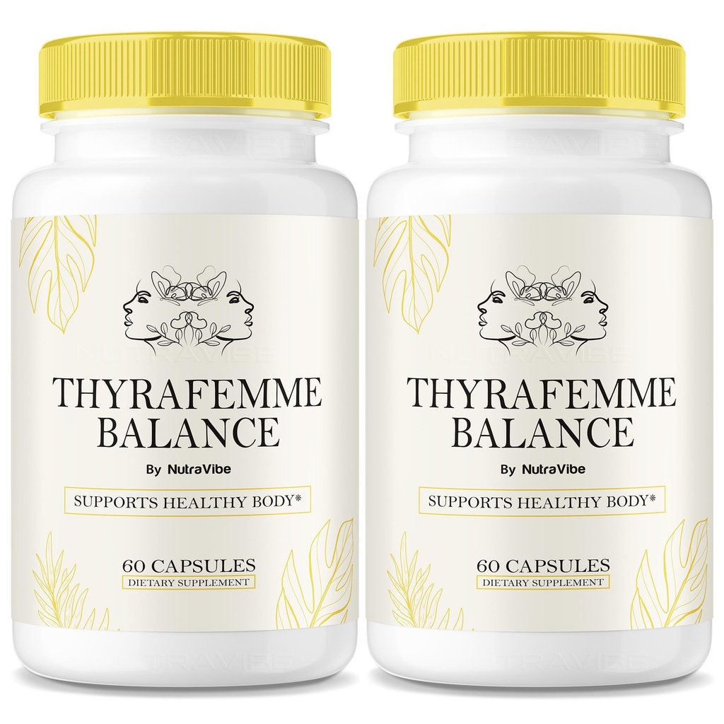 (2 Pack) ThyraFemme Balance – Premium Formula with Natural Ingredients to Support Energy, Feminine Balance & Active Lifestyle | Easy-to-Swallow Pills, Official Thyra Femme Balance (120 Capsules)
