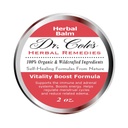 Dr. Cole’s Organic Herbal Vitality Boost Balm - May Assist with Low Energy & Adrenal Fatigue