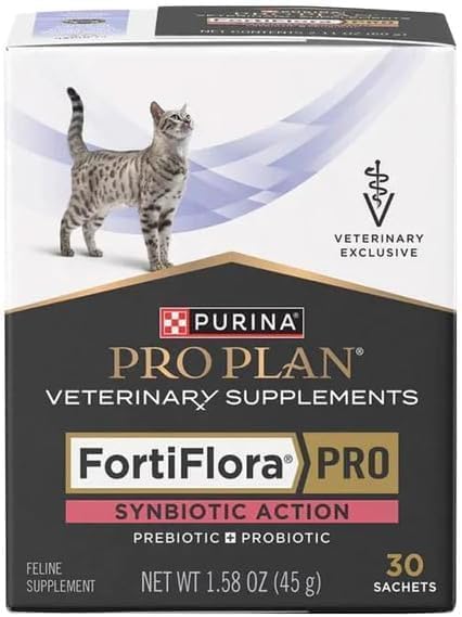 Purina Pro Plan Fortiflora PRO Synbiotic Action Feline Veterinary Supplements 30 sachets