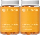 TUMERI Turmeric and Ginger Gummies – Turmeric Curcumin Joint Support Supplement - 60 Count Natural Tropical Fruit Flavored Vegan Gummies - Pack of 2