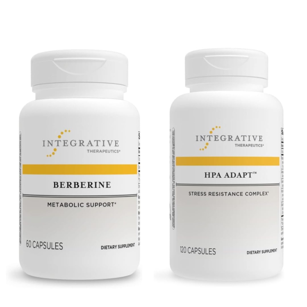 Integrative Therapeutics Bundle with Berberine, 60 Capsules & HPA Adapt, 120 Vegan Capsules - Supplement for Metabolic Support* - Support Healthy Stress Response with Ashwagandha*