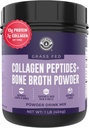 16oz Bronth Bronth σκόνη με χόρτο Fed Collagen Peptides - Αγεύση, Zero Carb, Γαλακτοκομικά, Χωρίς Πρόσθετα, Χωρίς Φίλτρα - Φυσική πηγή Τύπος I και III - Grass Fed Bronth Collagen σκόνη