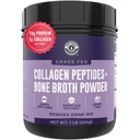 16oz Bronth Bronth σκόνη με χόρτο Fed Collagen Peptides - Αγεύση, Zero Carb, Γαλακτοκομικά, Χωρίς Πρόσθετα, Χωρίς Φίλτρα - Φυσική πηγή Τύπος I και III - Grass Fed Bronth Collagen σκόνη