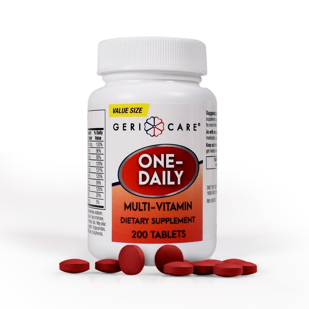 1-Daily Multi- Vitamin Tablet, 200 Count by GeriCare