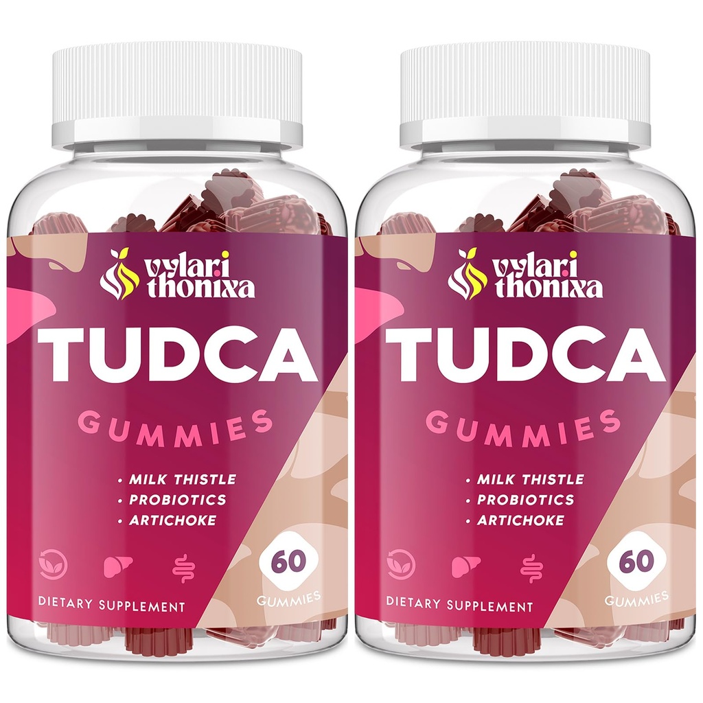 Premium TUDCA Bile Salts Gummies - 2000mg High Potency Liver Support Supplement, Liver Detox & Repair with Milk Thistle, Artichoke, Probiotics - Vegan, 60 Servings