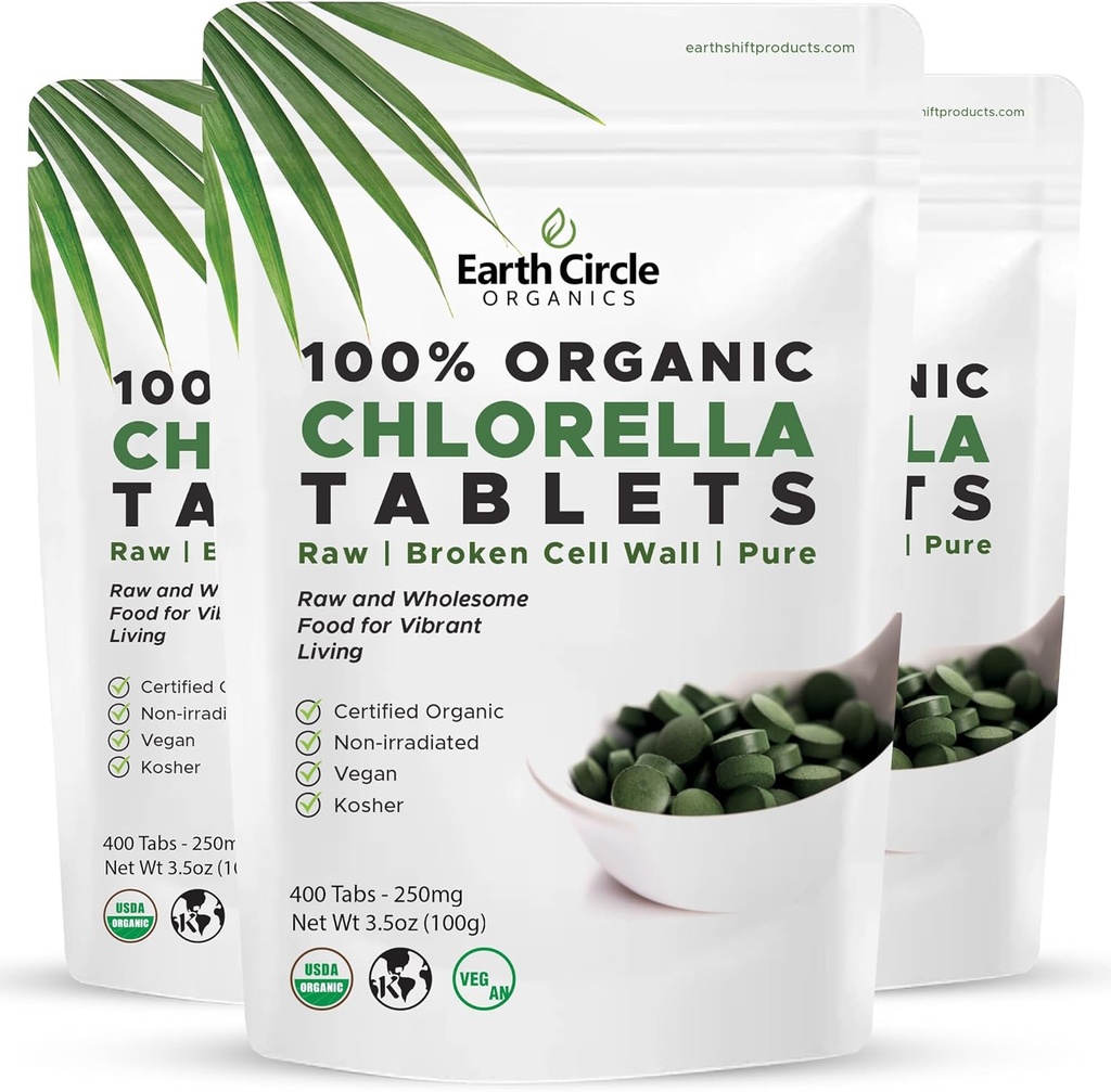 Βιολογικά δισκία Chlorella 400 Count 