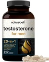 NatureBell Testosterone for Men, 240 Capsules | 20-in-1 Mens Health Complex with D-Aspartic Acid, Horny Goat Weed, Tribulus, Tongkat Ali, Saw Palmetto, Ashwagandha, L-Citrulline, & Creatine*