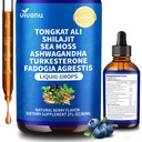 VivoNu Tongkat Ali Liquid Drops with Shilajit* for Men, Turkesterone, Fadogia Agrestics, Magnesium Zinc & Boron, Berry Flavor Herbal Supplements* for Energy*, Immune* Health-