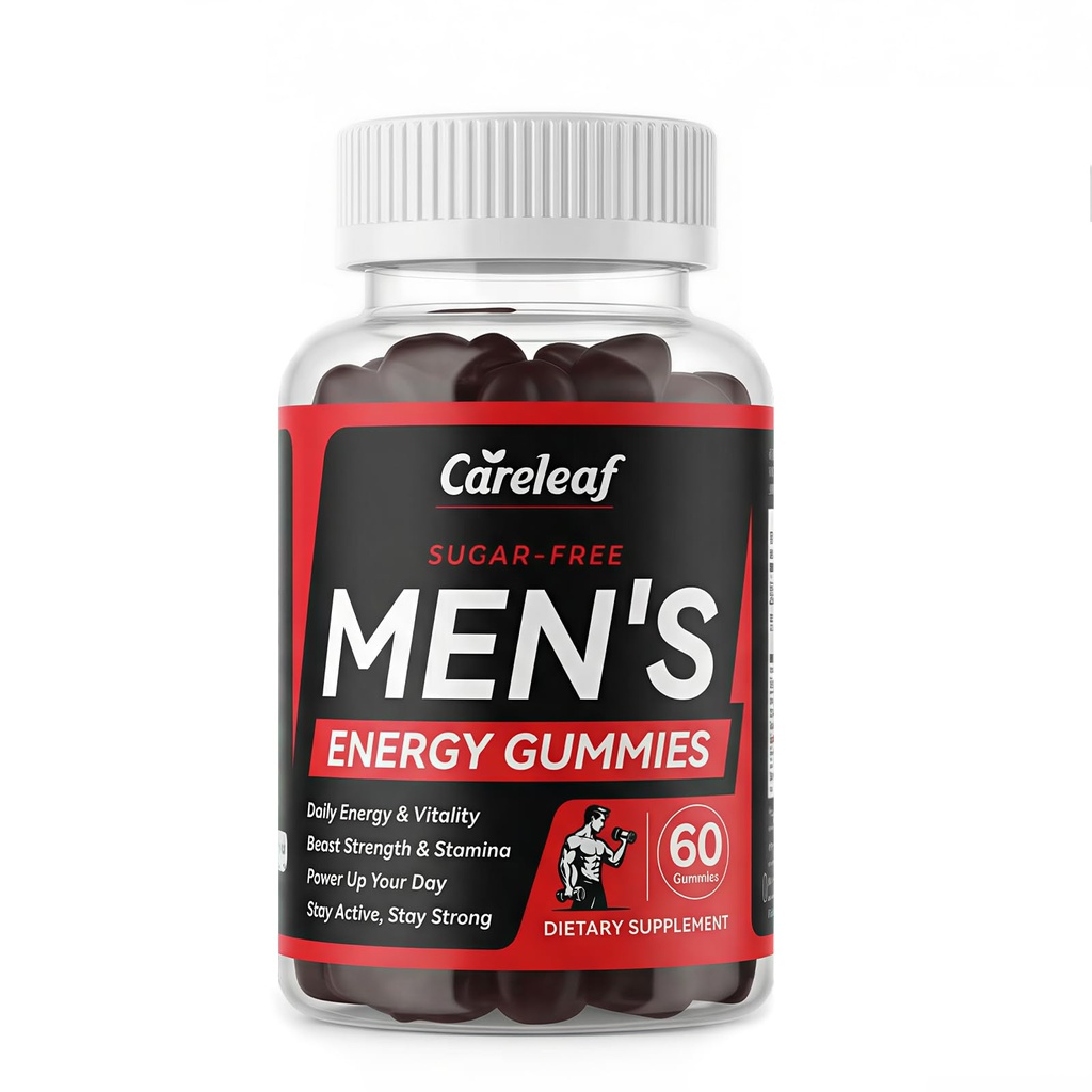 Men's Energy Gummies - Testosterone Support to Enhance Male Energy, Stamina, Endurance & Prostate Health - Testo Gummy with Maca, Ginseng, Horny Goat Weed, Pumpkin Seed & Zinc, 60 Ct