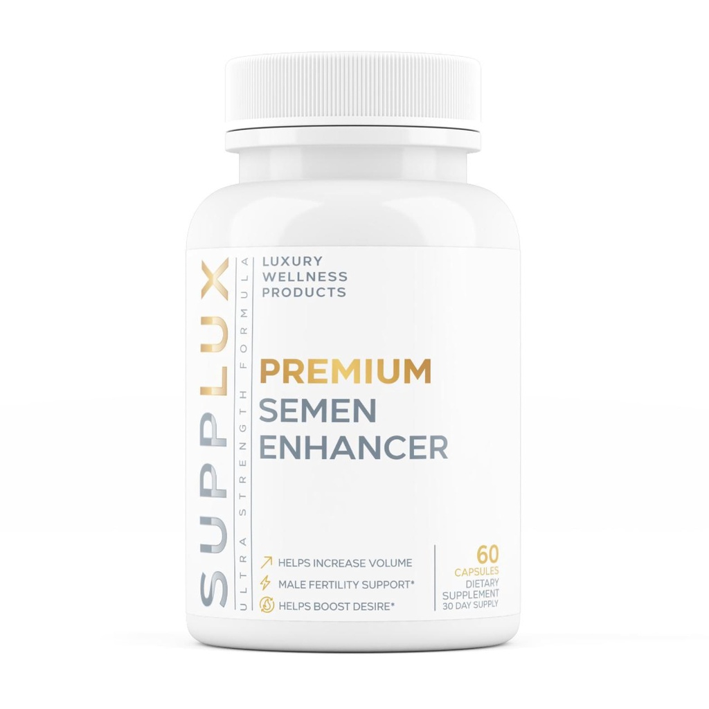 Semen Fertility Enhancer for Men - Help Amplify Semen & Overall Health - Assists T-Levels for Male Vitality, Blood Flow Support & Performance - 3rd Party Tested Supplement - 60 Capsules