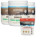 ROUNDHOUSE PROVISION Morning Kick 3 Pack (Watermelon Mint), Zero Sugar Greens Superfood Powder Supplement with 3 Day Emergency Meal Kit (26 Servings) by Chuck Norris
