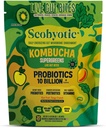 Scobyotic® Kombucha Supergreens Live Gut Bites – 10 Billion CFU Probiotics + Prebiotics & Postbiotics – Kombucha & Supergreens – Freeze-Dried Probiotic Supplement
