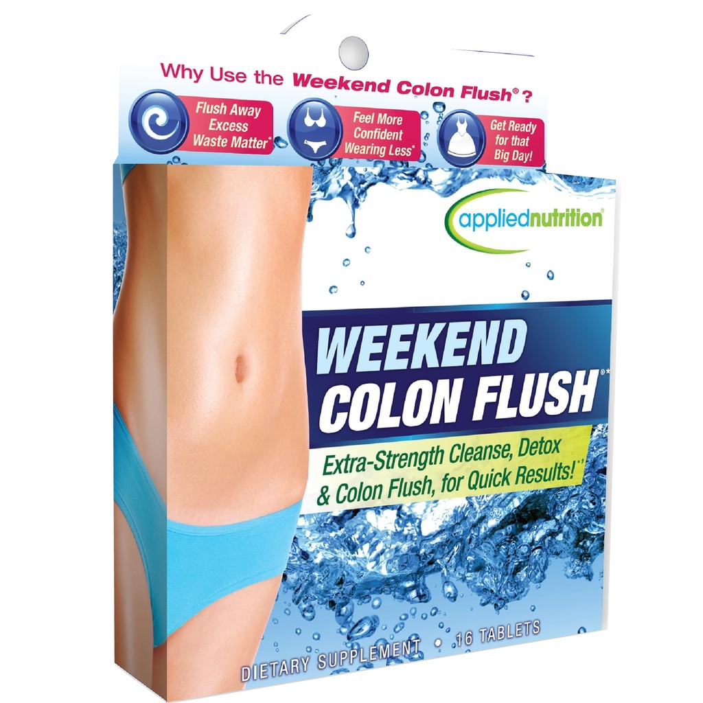 Applied Nutrition Weekend Colon Flush (2 Pack) - Detox and Cleanse Supplement for Digestive Health.