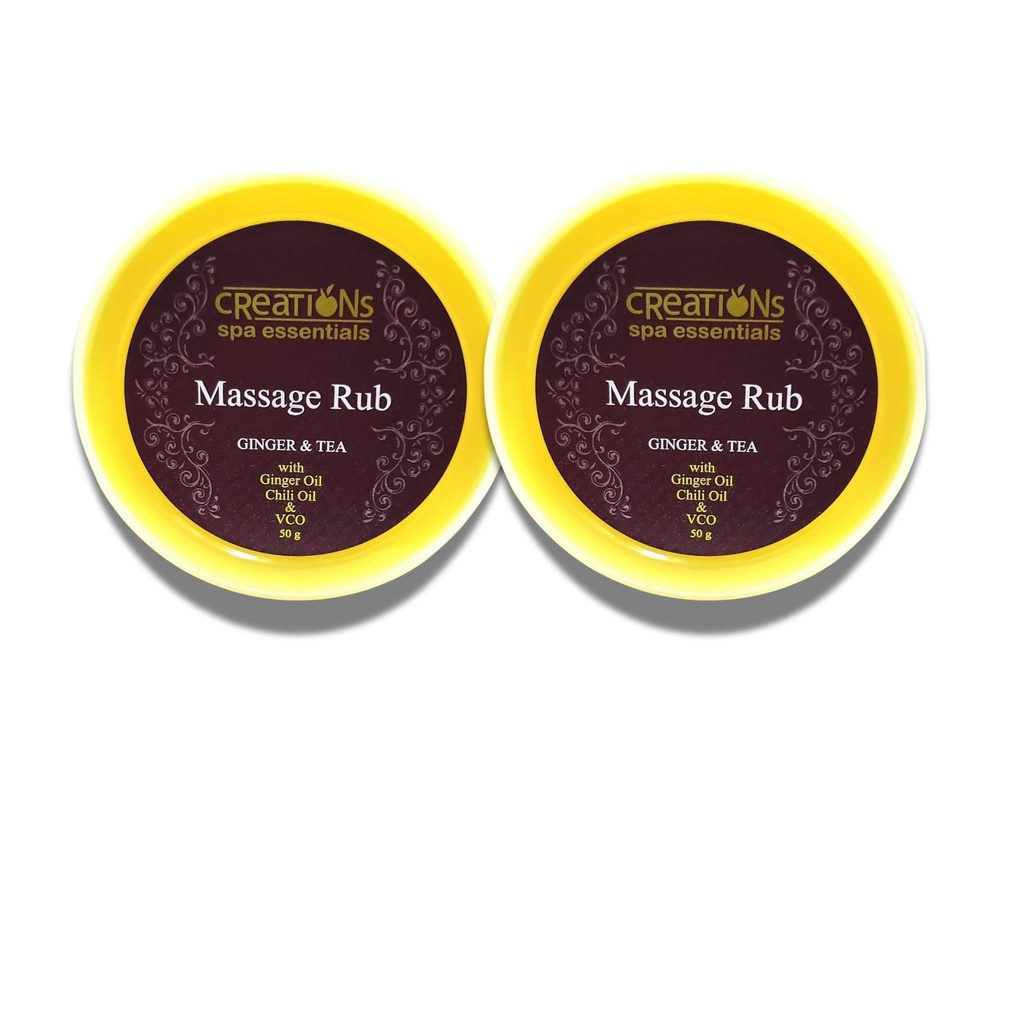 Massage Rub, Ginger & Tea, 50g (Yellow) (2)