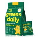 Greens Gummies, Daily Greens Gummies with Organic Chlorella and Spirulina, Digestive & Gut Health, Low Sugar, Formulated with 60+ Ingredients, Individual Packets,160 Gummy Bear