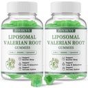 2 Pack Liposomal Valerian Root Gummies, Natural Herbal Supplements for Calm & Relaxation, Natural Sleep Support for Adults & Kids, Melatonin Free, Vegan, Non-GMO, Gluten Free, Apple Flavor, 120 Count