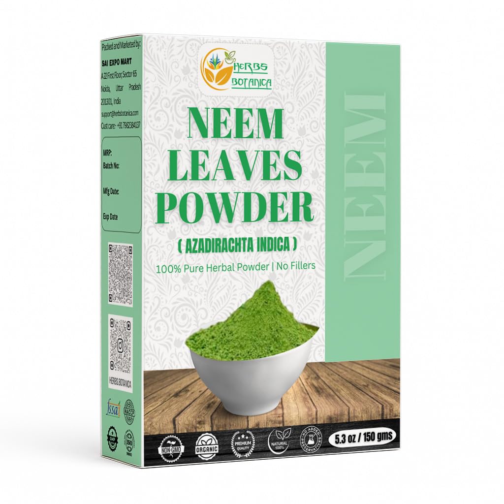 Βότανα Botanica Neem σκόνη για την ανάπτυξη των μαλλιών, φροντίδα του δέρματος & Detox Wildcraft Bitter Neem Φύλλα σκόνης για την υποστήριξη ανοσοποιητικού συστήματος, Digestive Health 5.3 oz
