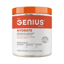 The Genius Brand Genius Hydrate - Συμπλήρωμα ηλεκτρολυτών για καθημερινή ενυδάτωση - Νερό καρύδας - Χωρίς ζάχαρη - 8 Ουσιαστικά Ορυκτά & Θρεπτικά συστατικά - Μη ΓΤΟ - Δακτυλίδια Peachάκινου - 50 Σερβιέτες