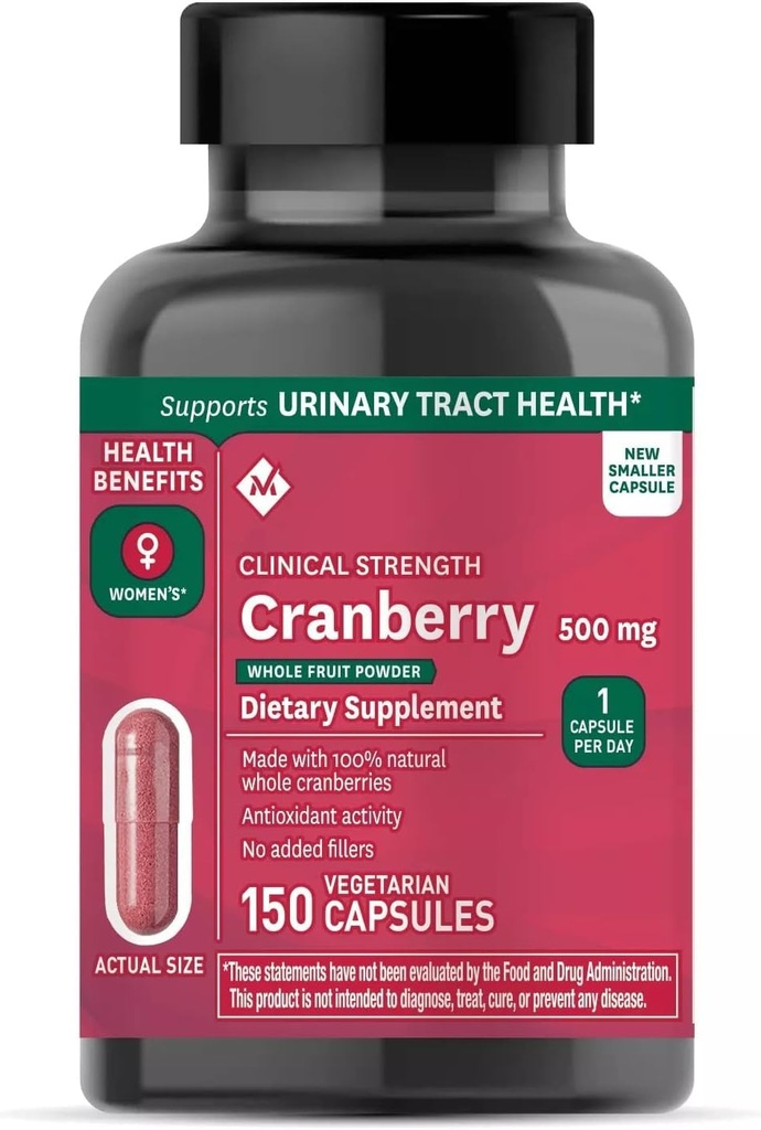 Member Clinical Strength Cranberry Supplement, 500mg, 150 Count