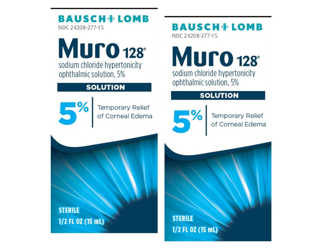 Bausch + Lomb Muro 128 5% Sodium Chloride Hypertonicity Ophthalmic Solution, from, 0.5 Fl Oz - 2 Pack