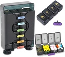 Weekly Pill Organizer 7 Day 4 Times a Day， Large Pill Box Organizer with Drawer Designed， Daily Pill Organizer to Hold Medicine, Medication, Vitamins and Fish Oils (Black)