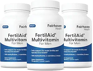 Fairhaven υγεία 3 μηνών FertilAid για τους άνδρες προγεννητική αρσενικό συμπλήρωμα γονιμότητας 