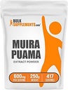BulkSupplements.com Muira Puama Extract Powder - Muira Puama συμπλήρωμα, από Muira Puama Bark - συμπλήρωμα βοτάνων, Χωρίς γλουτένη, 600mg ανά υπηρεσία, 250g (8,8 oz) (πακέτο του 1)